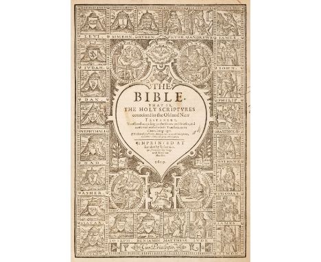 Bible [English]. The Bible. That is the Holy Scriptures conteined in the Old and New Testament. Translated according to the E