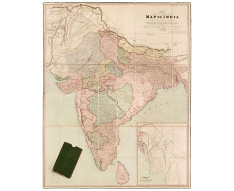 India. Walker (John), This Newly Constructed and Extended Map of India from the Latest Surveys of the Best Authorities Publis