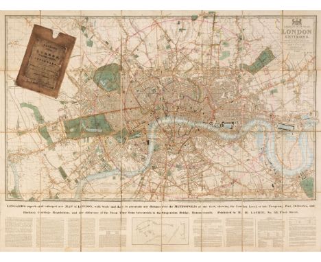 London. Laurie (Richard Holmes), Laurie's New Plan of London and its Environs with an Improved Scale for ascertaining Distanc