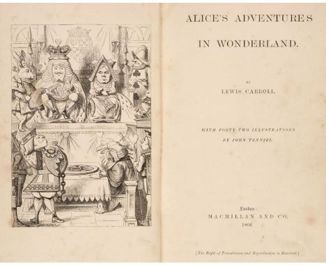 Dodgson (Charles Luttwidge, "Lewis Carroll"). Alice's Adventures in Wonderland, 2nd (first published) edition, London: Macmil