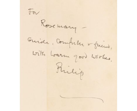 Larkin (Philip, 1922-1985). High Windows, 1st edition, London: Faber &amp; Faber, 1974, author's signed presentation inscript