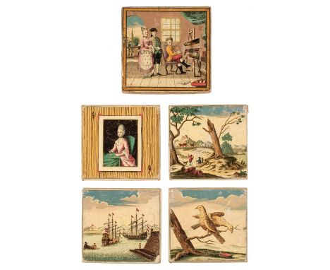 * Table Game. [The Little Artist Magic Painter, Austria], circa 1775, magnetic picture selector toy, comprising: 4 pasteboard