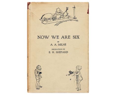 Milne (A. A.) Now We Are Six, 1st edition, Methuen &amp; Co., 1927, illustrations by E. H. Shepard, slight offsetting from fl