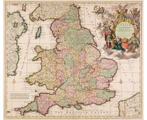 England &amp; Wales. Allard (Carel), Regni Angliae et Walliae Principatus Tabula divisa in LII Regiones Anglice Shire dictas.