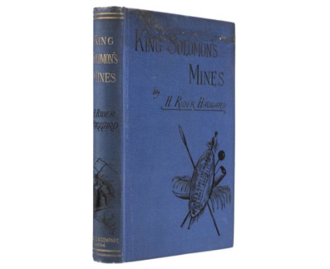 Haggard (H. Rider). King Solomon's Mines, 1st US edition, New York: Cassell &amp; Company, 1885, folding frontispiece, origin