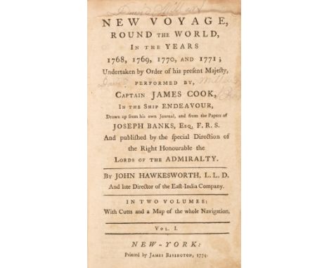 Hawkesworth (John). New Voyage, Round the World, in the Years 1768, 1769, 1770 and 1771; Undertaken by Order of his present M
