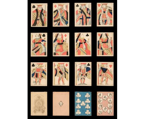 * English playing cards. Crowquill Transformation pack, Reynolds &amp; Sons, circa 1850, the complete deck of 52 stencil colo