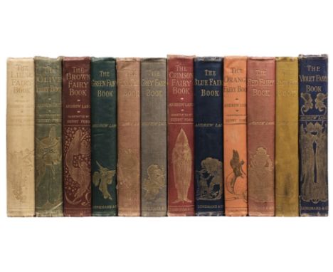 Lang (Andrew). Fairy Books, 12 volumes, various editions, London: Longmans, Green and Co., 1890-1919, colour frontispieces to