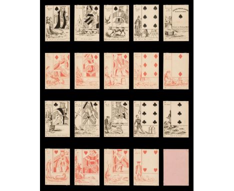 * English playing cards. Comic Conversation Cards, Joseph Reynolds &amp; Sons, circa 1860, a complete deck of 52 lithographed