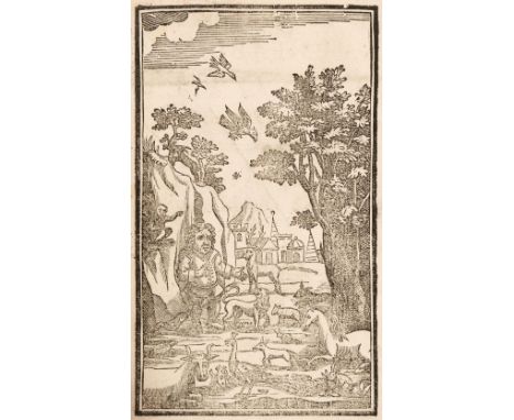 Aesop. Nouveau Recueil des Fables d'Esope mises en François ... dedié a la Jeunesse, Paris: Pierre Prault, 1731, woodcut fron