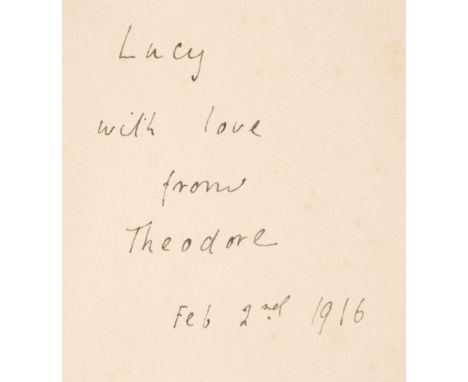 Powys (Theodore Francis, 1873-1953). The Soliloquy of a Hermit, 1st edition, New York: G Arnold Shaw, 1916, portrait frontisp