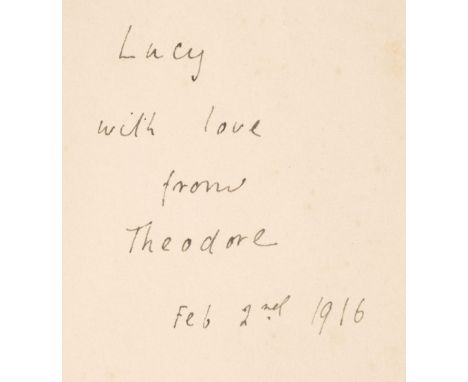 Powys (Theodore Francis, 1873-1953). The Soliloquy of a Hermit, 1st edition, New York: G Arnold Shaw, 1916, portrait frontisp