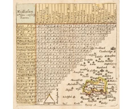 * Middlesex. A collection of 25 maps, 17th - 19th century, engraved county maps, including examples by or after Van Langeren,