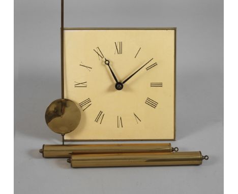 Wanduhr Heinrich TessenowDresden um 1912, Hersteller Deutsche Werkstätten Dresden-Hellerau, Mechanisches Uhrwerk aus Messing 