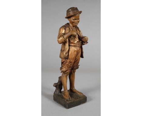 Cherc, "Negerknabe fischend" Entwurf um 1899/1900, signiert Cherc (wohl Pseudonym für Hans Schoerk), Hersteller Friedrich Gol