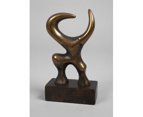 Wolfgang Mehl, "Objekt I"Entwurf 1998, monogrammiert WM und nummeriert 32/100, Bronze braun patiniert, amorph anmutendes Symb