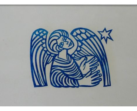 Willie Rodger, RSA ROI (1930-2015) 'Angel' Screen Print, in a glazed frame, 20 x 14cm 