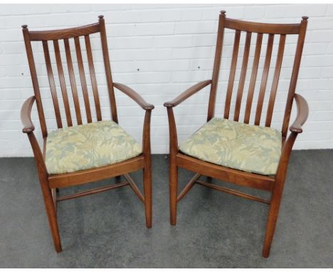 Pair of Ercol open armchairs, 100 x 58cm (2) 