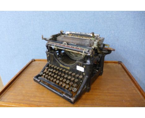 A vintage Underwood typewriter