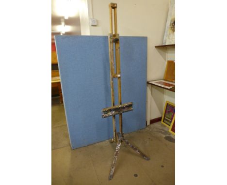 A vintage artist's studio easel