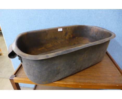A metal trough/planter