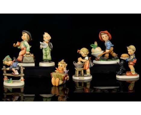 M.J. Hummel Collection of Figures ( 7 ) In Total. Various Subjects and Sizes - Please Study Photos. 1/ Bath Time - Little Gir