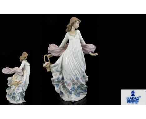 Lladro Porcelain Figurine ' Spring Splendor ' Model No 5898, Sculpture Regino Torrijos. Issued 1992 - Retired. Height 11.75 I