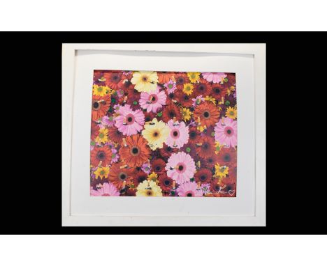 Damien Hirst Beautiful Inside My Head Forever Wallpaper Print Framed, unglazed, requires re-framing. Receipt from &amp; Other