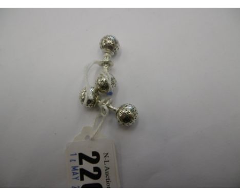 PAIR OF HERMES STERLING SILVER CUFFLINK'S
