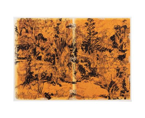 Maria José Cavaco (1967-2022)"Conversation Piece II – 13"Linen oil, inkjet print, varnish corrector, markers and tape on pape