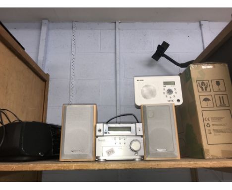 Shelf including a Hi Fi etc