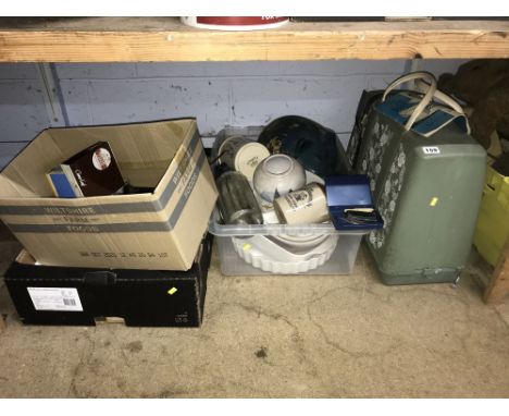 Shelf of assorted including a sewing machine etc