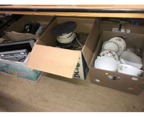 Under table lot to include four boxes of tools etc