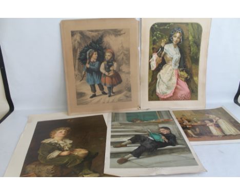 A CHROMOLITHOGRAPH OF A YOUNG GIRL being an advert for R. W. Spriggs, Family Grocer  &amp; Italian Warehouseman, 4 St. Peter'