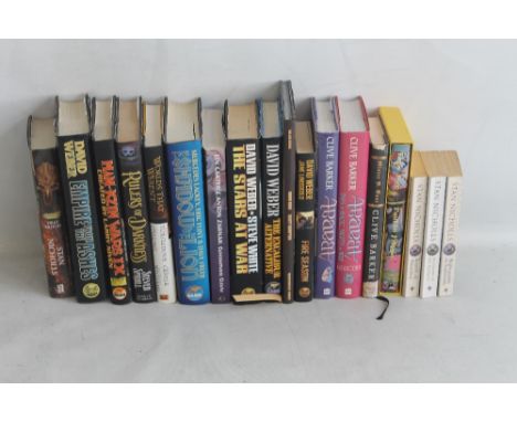 VARIOUS SCIENCE FICTION / FANTASY NOVELS ETC. to include Stan Nicholls, David Weber, Clive Barker including one signed first 