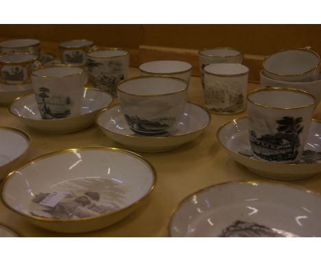 A Staffordshire part tea service and another part service 