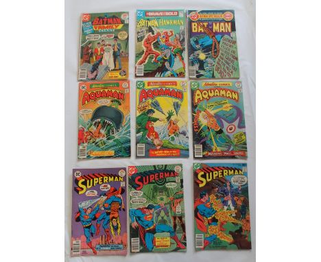 A collection of approximately one hundred and fifty DC comics including Aqua Man, Batman, Superman etc This lot is being sold
