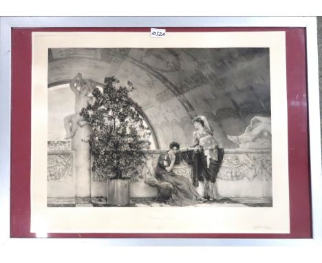 LAWRENCE ALMA TADEMA  - The Dinner, etched by Leopold Löwenstam, with Print Sellers Association blind stamp, signed by both; 