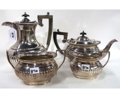 A four piece silver plated tea service Condition Report: Available upon request
