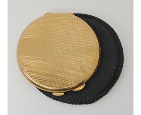 A 9ct gold powder compact weight including mirror 89.6gms Condition Report: Available upon request