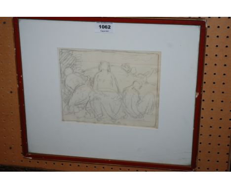 WILLIAM STRANG RA Figure study, pencil sketch, 17 x 21cm Ex Christies Lot 1231 18 April, 2007 (part lot) Condition Report: Av