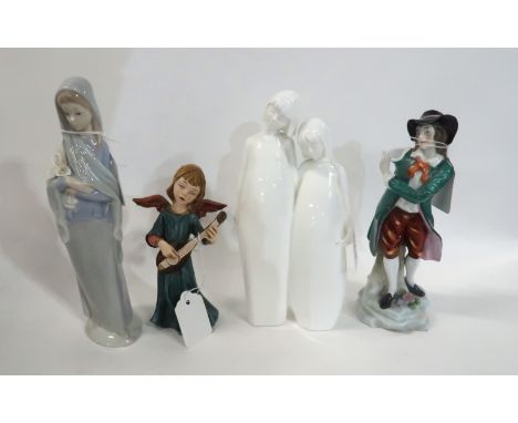 Assorted figures including Royal Doulton Sweet Anne, Sisters, Hummel figure etc Condition Report: Available upon request