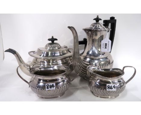 A four piece silver plated tea service Condition Report: Available upon request