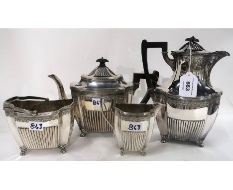 A four piece silver plated tea service Condition Report: Available upon request