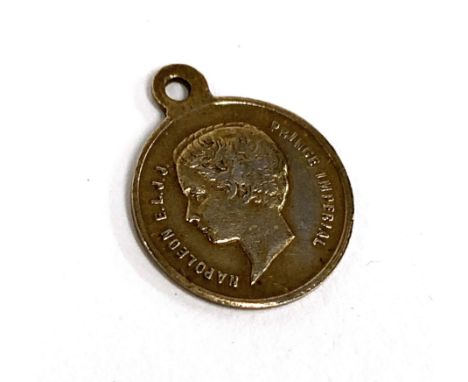 A small token commemorating the 1868 first communion of Imperial Prince Napoleon, 'Souvenir de la 1 Communion du Prince Imper