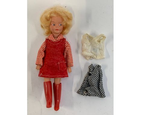 A vintage Pedigree Sindy Patch doll, together with a small quantity of Patch clothes and leaflet 