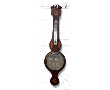 A 19th century banjo barometer by A. Spalding, 95cmH 