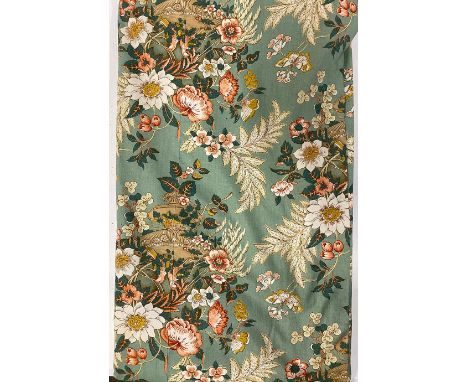 Two pairs of curtains, approx. 160cm ungathered width, 210cm drop, with some additional material 
