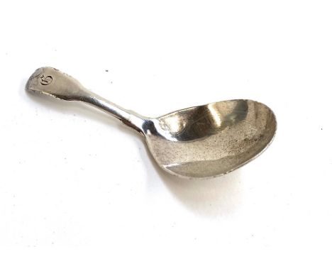 A George III fiddle pattern caddy spoon by George Smith (III) &amp; William Fearn, London 1796, 0.45ozt 