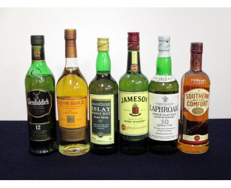1 bt Glenfiddich 12 YO Single Malt Scotch Whisky ms 1 70-cl bt Glenmorangie The Original 10YO Highland Single Malt Scotch Whi